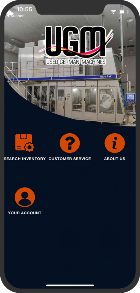 Shows the Mainpage of the UGM App